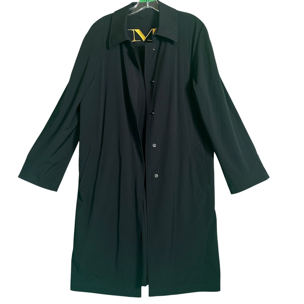 Mycra Pac One Raincoat Trench Travel Rain Jacket Packable Snap Front Black S/M